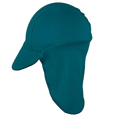 Boné infantil bebê criança proteção solar UV 50+ Passeio Sol Aloe Vera (M (2A - 6A), Verde)