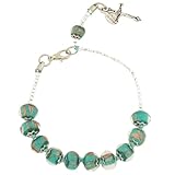 Glass Of Venice Pulsera Rosario de Plata Sommerso - Verde Agua
