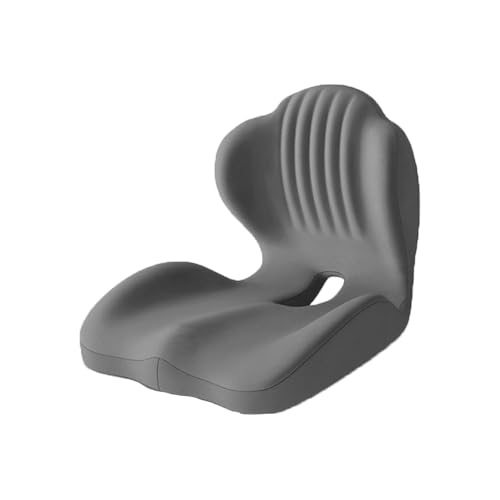 gresonic Coussin de Soutien Lombaire et siège Ergonomique, Coussin en Mousse mémoire 2 en 1 avec Conception Creuse Coccyx pour Chaise de Bureau, siège de...