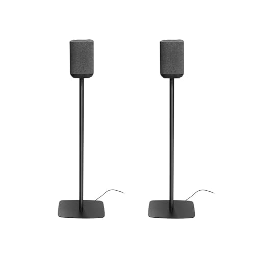 Image of EUGOOCX Speaker Stands Pair for DENON Home 150 Wireless Smart Speaker, Heavy Duty Base Floor Stands for Surround Sound with Power Cord Management