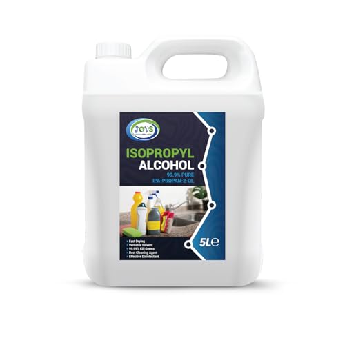 Isopropyl Alcohol 99.9% Pure | Lab Grade IPA | Isopropanol 5L | Rubbing Alcohol for Cleaning and Disinfecting | Solvent for Electronics Windows Glass Appliances and More