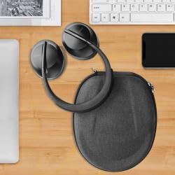 Geekria Shield Case Compatible with Bose QC Ultra II, QC, QC 45/35/25/15/SE/Ultra, Replacement Protective Hard Shell Travel Carrying Bag with Cable Storage (Grey) - Image 9