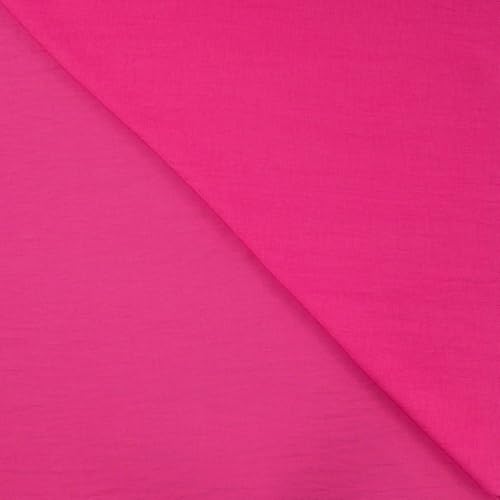 Tissu Viscose nylon uni Rose fuchsia - Par 50 cm