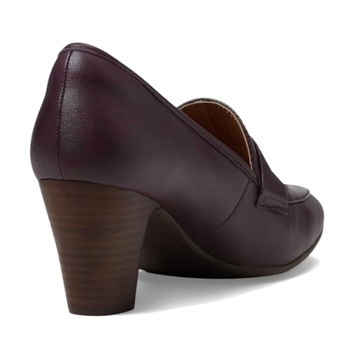 Image of SHODENSE Women Chunky Kitten Heel Pumps Shoes Round Closed Toe Slip On Suede Penny Loafers Matte Block Mid Heels Dress Loafer Almond Toe Comfort Oxford Shoes Office Work Classic Elegant 4-11 M US
