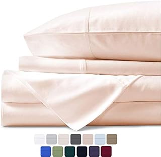 Mayfair Linen 100% Egyptian Cotton Sheets, Ivory Queen Sheets Set, 600 Thread Count