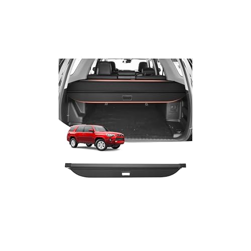 Powerty Retractable Cargo Cover for Toyota 4Runner 2010-2024 Carbon Fiber Texture Trunk Cover Privacy Screen Rear Security Shade for 4Runner Accessories