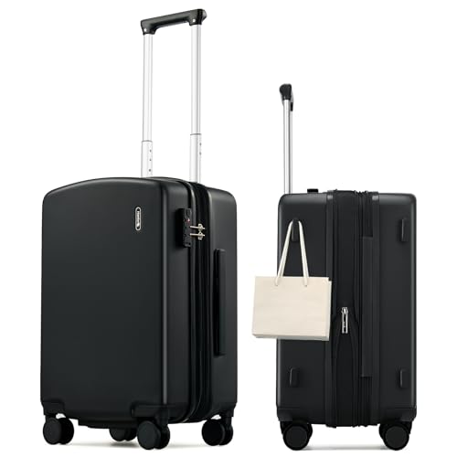 Image of Hanke 20 Inch Expandable Carry On Luggage, Hard Shell with Side Hook
