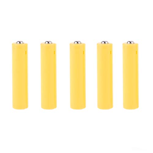 angwang 5Pcs LR03 AAA Size Dummy Fake Battery Setup Shell Placeholder Cylinder Conductor Dummy Cells for Lithium iron phosphate battery