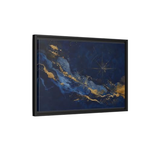 Toile boussole marine pour décorer un salon au-dessus de la console