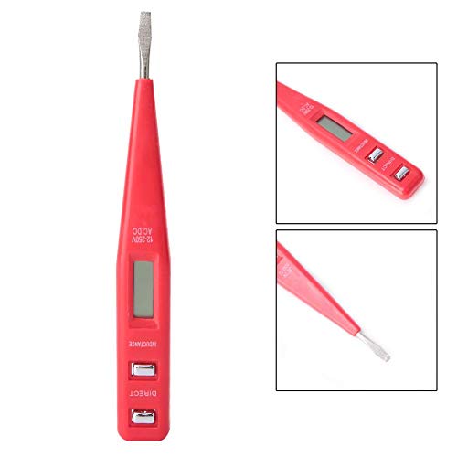 Image of Voltage Meters, Multi-Function Digital Display Voltage Tester, AC /DC Voltage LED Display Board Direct Detection Button, Detector Non- Screwdriver Test Pen