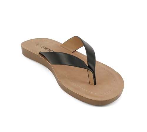 Image of Soda Shoes Women Flip Flops Basic Plain Slippers Thongs Sandals Strap Casual Beach Ella-S