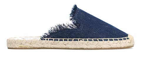 Image of Women's Simple Mule Breathable Flat Espadrilles Shoes, Pure Color Mules