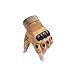 AXELENS Motorradhandschuhe Militär Taktische Fingerlose Halbfinger Handschuhe Herren fur Motorrad Rad Arbeit Anti-rutsch Outdoor Wattiert MTB Winddicht mit Knöchelschutz - BEIGE BRAUN XL