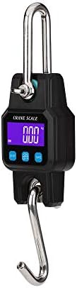Klau Portable Rechargeable Digital Crane Scale, Black, 300 kg/600 lb