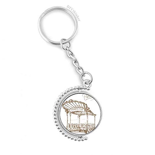 Key ring Paris France station rotatif : ne perdez plus vos clés grâce à ce keyholder coloré