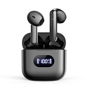 Wireless Earbuds, Bluetooth Headphones 40Hrs Battery Life with LED Power Display Crystal-Clear Calls Built-in Mic IPX7 Waterproof V5.3 Bluetooth Earbuds Stereo Sound Ear Buds for Sports and Working