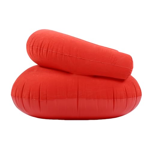 Chaise gonflable en flocage doux Lazmin112, l'élégance du design en U rouge pour intérieur - 6
