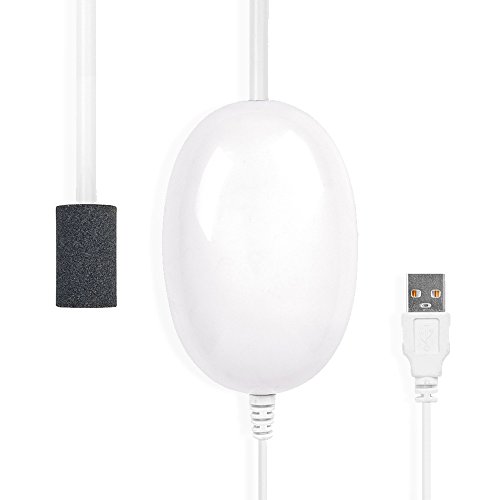 Andoer Bomba de ar de oxigenador de aquário recarregável USB portátil para exterior bomba de ar de o