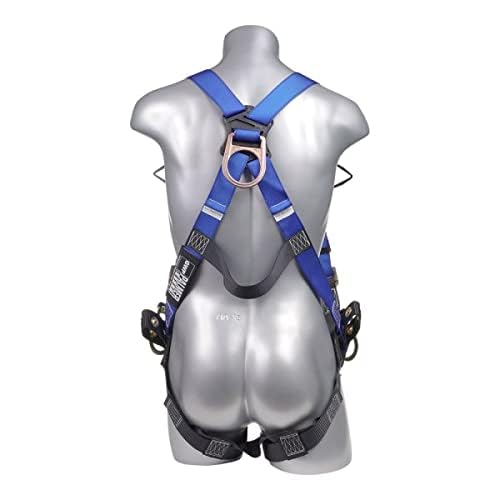 Image of Construction Harness 5 Point Adjustment, Back D-Ring, Grommet Legs, Multiple Styles I OSHA ANSI Compliant