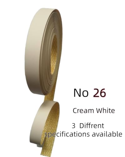 Image of HGKJHFmelamine Edging Tape. pre Coated with hot melt Adhesive Flexible Veneer Edge Edging, Used for Cabinet and Furniture Maintenance (No26-Cream White, 1.81cm*25ft)