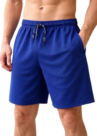 Popcorn Fabric Men's Shorts Blue-picture-11