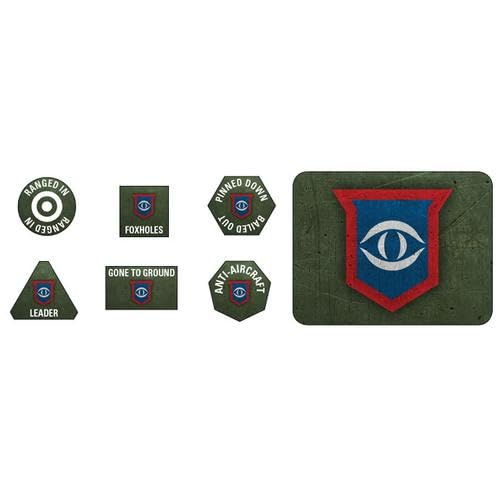 Flames of War: Guards Armoured Division Tokens (x20) & Objectives (x2)