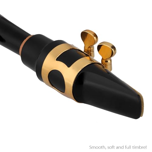 summina Gold lackiertes Messing Saxophon Saxophon E-Flach Note Altsaxophon 82Z Schlüsseltyp Holzblasinstrument mit Pinsel Tuch Handschuhe Gepolsterter Gurt