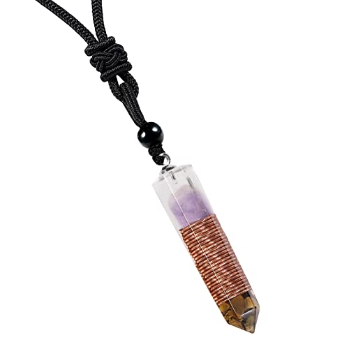 Pendentif baguette orgonite pour harmoniser les énergies et purifier les chakras au quotidien
