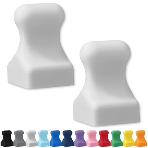 Image of Glassboard Studio MiniPawn Magnet - Strong Neodymium Rare Earth Magnets for Fridge, Whiteboard, Locker & Magnetic Glassboards - Ideal for Crafting & Office Use - Strong Fridge Magnets (Snow White, 2)