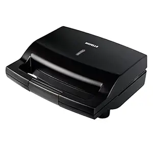 Havells Big Fill 2 Slice 750 watt Sandwich Maker with LED Indicator, Non Stick Coated Plate (Black), (Model: GHCSTCWK075)