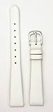 Ladies' Genuine Italian Leather Watchband White 14mm Watch Band
