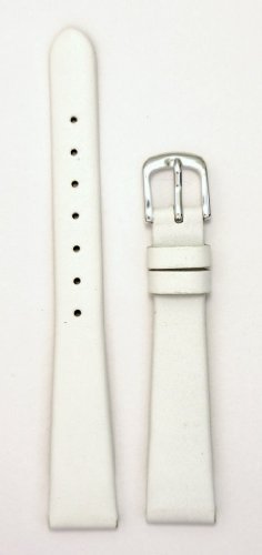 Ladies' Genuine Italian Leather Watchband White 14mm Watch Band