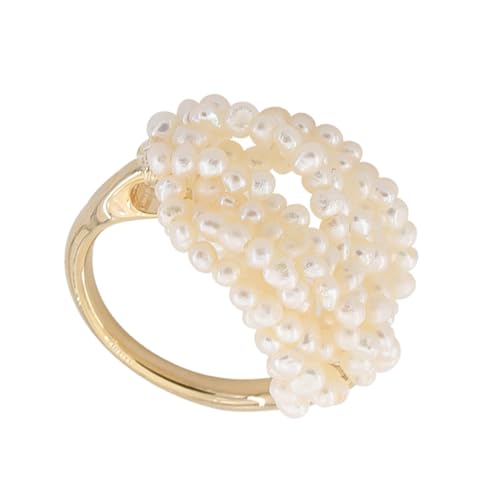 Bague en Perles Blanches Birthday Gift : Le Cadeau d'Anniversaire Idéal pour Elle