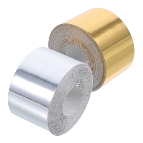 Holibanna 2 rollos Cinta Adhesiva Flexible para Sellado de Juntas de Cocina Tiras PVC para Proteger Huecos entre Encimera y Fregadero Textura Acero Inoxidable Cepillado Resistente Aceites