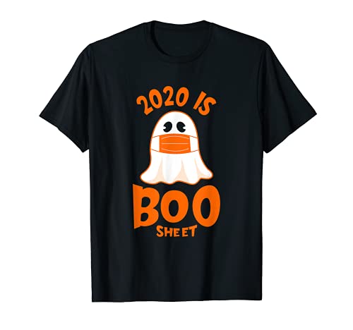 2020 Boo Foglio Divertente Halloween Fantasma Costume Uomini Donne Regalo Maglietta