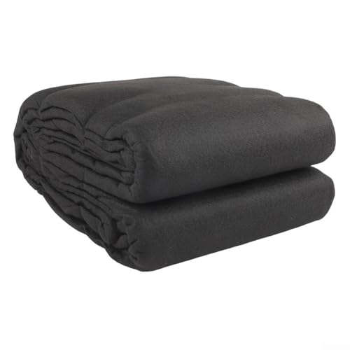 Vilgftyiet Alfombrilla redonda de protección para el suelo de la piscina, almohadilla de fieltro absorbente de agua para piscina inflable sobre el suelo, spa al aire libre, resistente, negro, 2 m, 4 m
