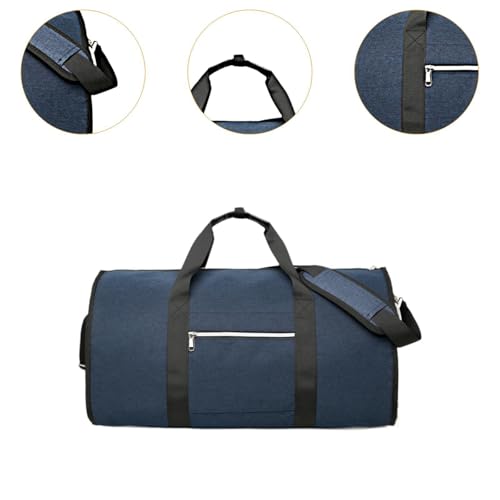 Garment Duffel Bag Travel Garment Bag Portable Weekend Bag Travel Duffel Bag Business Travel Bag for Business, Holiday Trips, Blue2