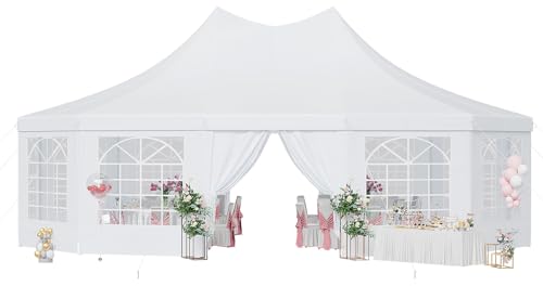 Aoxun 23x29FT Party Tent Canopy 12-Sided Hexagon Heavy Duty