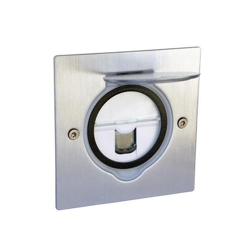 Legrand 089761 Prise de Sol Simple Catégorie6 FTP avec Platine Carrée, RJ45, Inox