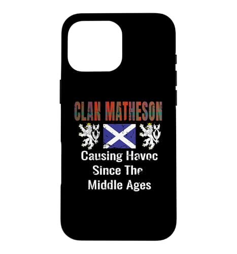 Clan Matheson Tartan Scottish Family Name Scotland Pride �X�}�z�P�[�X iPhone 16 Pro Max �p