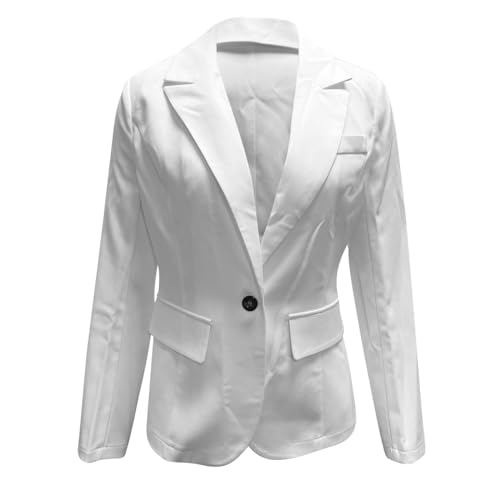 Women Business Casual Blazer with Lined,Professional Work Suit Jacket with Pockets，Long Sleeve Button Open Front4