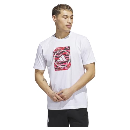 Image of adidas M C CAMO Box T T-Shirt for Men's White XS, White, XS