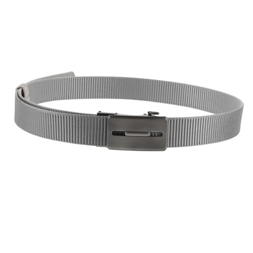 FRCOLOR Men's Adjustable Nylon Ratchet Belt Grey Automatic Buckle for Casual Formal and Outdoor Use Versatile Design for Everyday Wear