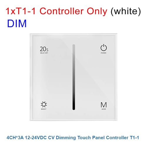 Variateur Lumineux LED 12V-24V Panel Tactile T1-K Blanc pour Ambiance Salon - 2