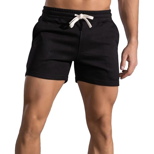 JEShifangjiusu Shorts de Algodón para Hombre con Cintura Elástica miniatura 1