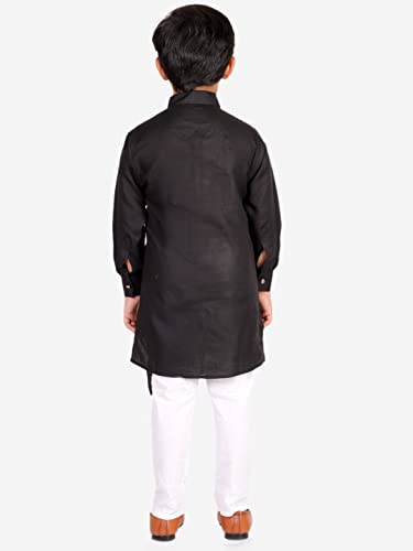 Boy's Indian Kurta Set for Boys | Kids Ethnic Wear | Traditional Party Wear Dress | Pack of 1set (Black, 2-3 Years)4