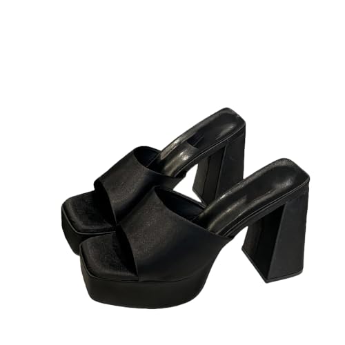 Tongs à talons de 11 cm Vosswear avec plateforme et talon carré stable