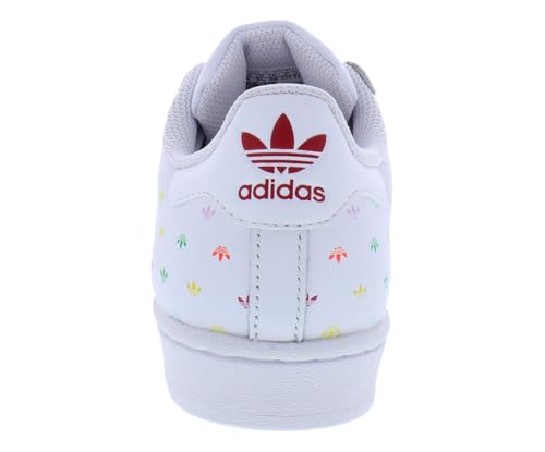 adidas Superstar GS Girls Shoes Size 5.5, Color: White/Multi Color/Cotton White4