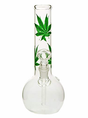 Kleine Multileaf Kugelbong mit Blattmotiv - 22 cm, 14,5 mm - Head&Nature Bong-Kollektion – Bild 3
