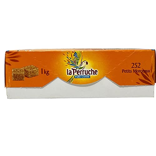 La Perruche Brauner natürlicher Würfel Rohrzucker kleine Stücke 1Kg